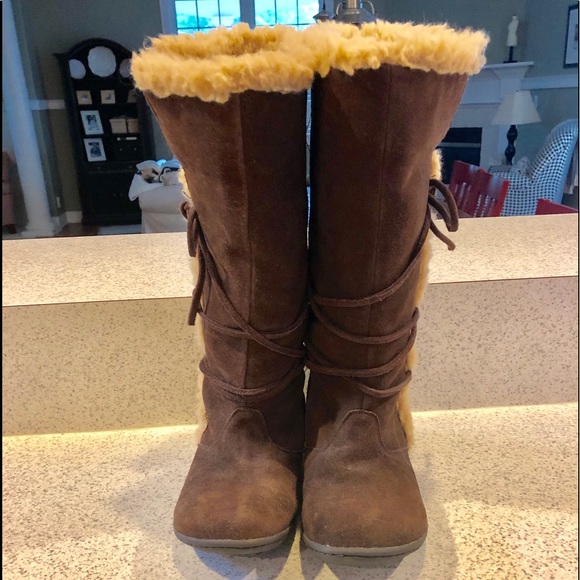 CHINESE LAUNDRY Size 8 Brown Suede Boots - Picture 3 of 4